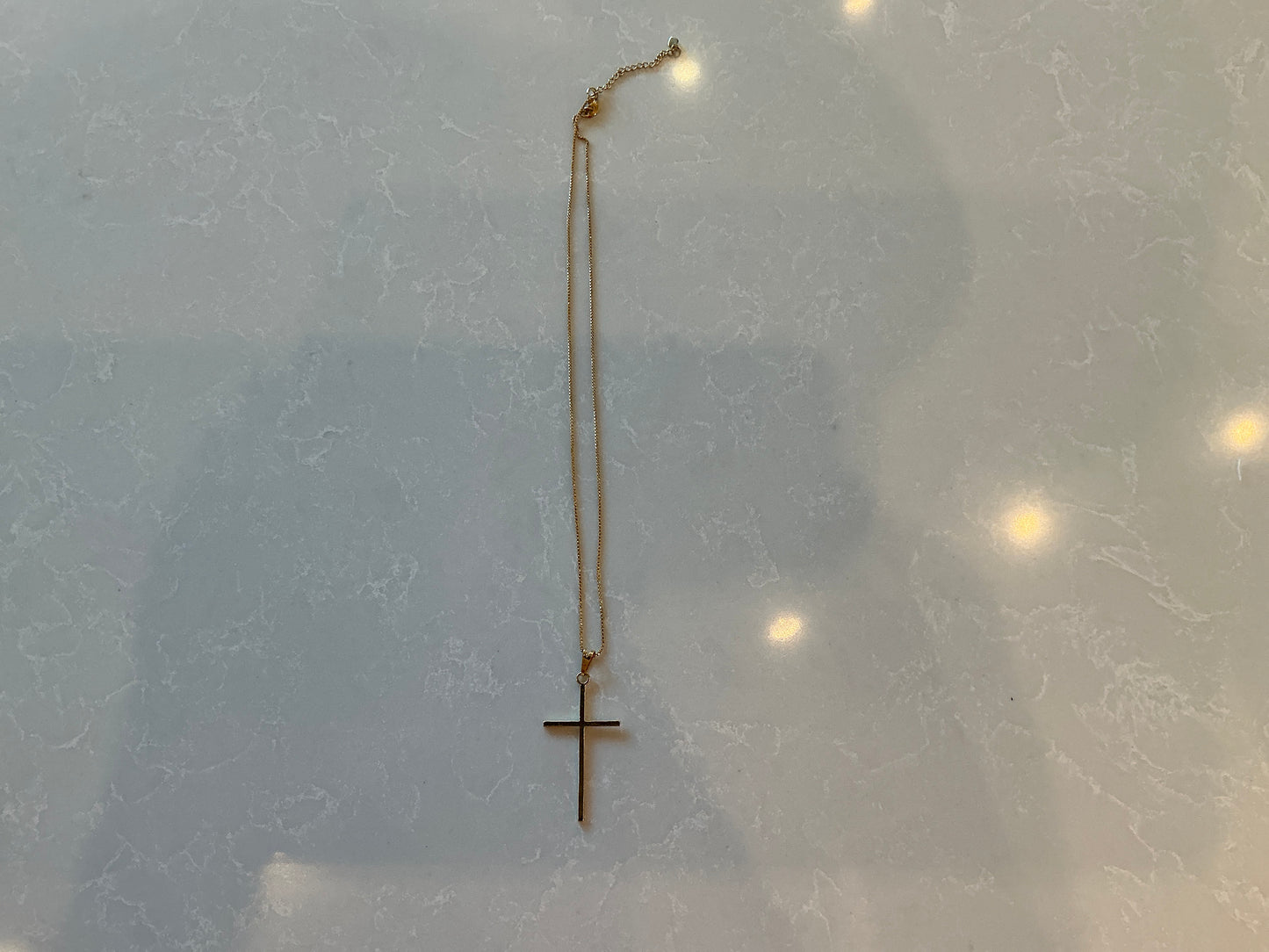 Solid cross necklace