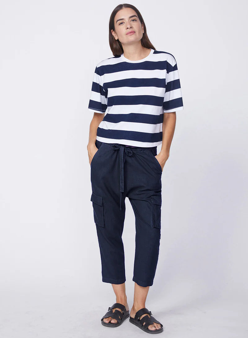 LINEN PAPER BAG CARGO PANT