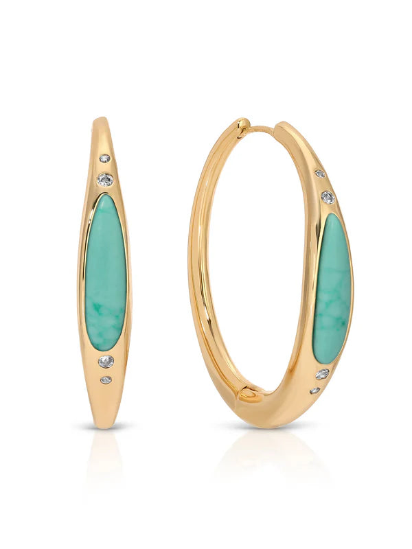 TURQUOISE SOLSTICE HOOPS