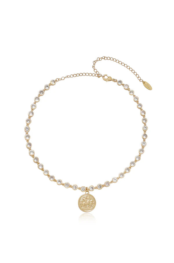 DESTINATION ANYWHERE CRYSTAL CHAIN NECKLACE