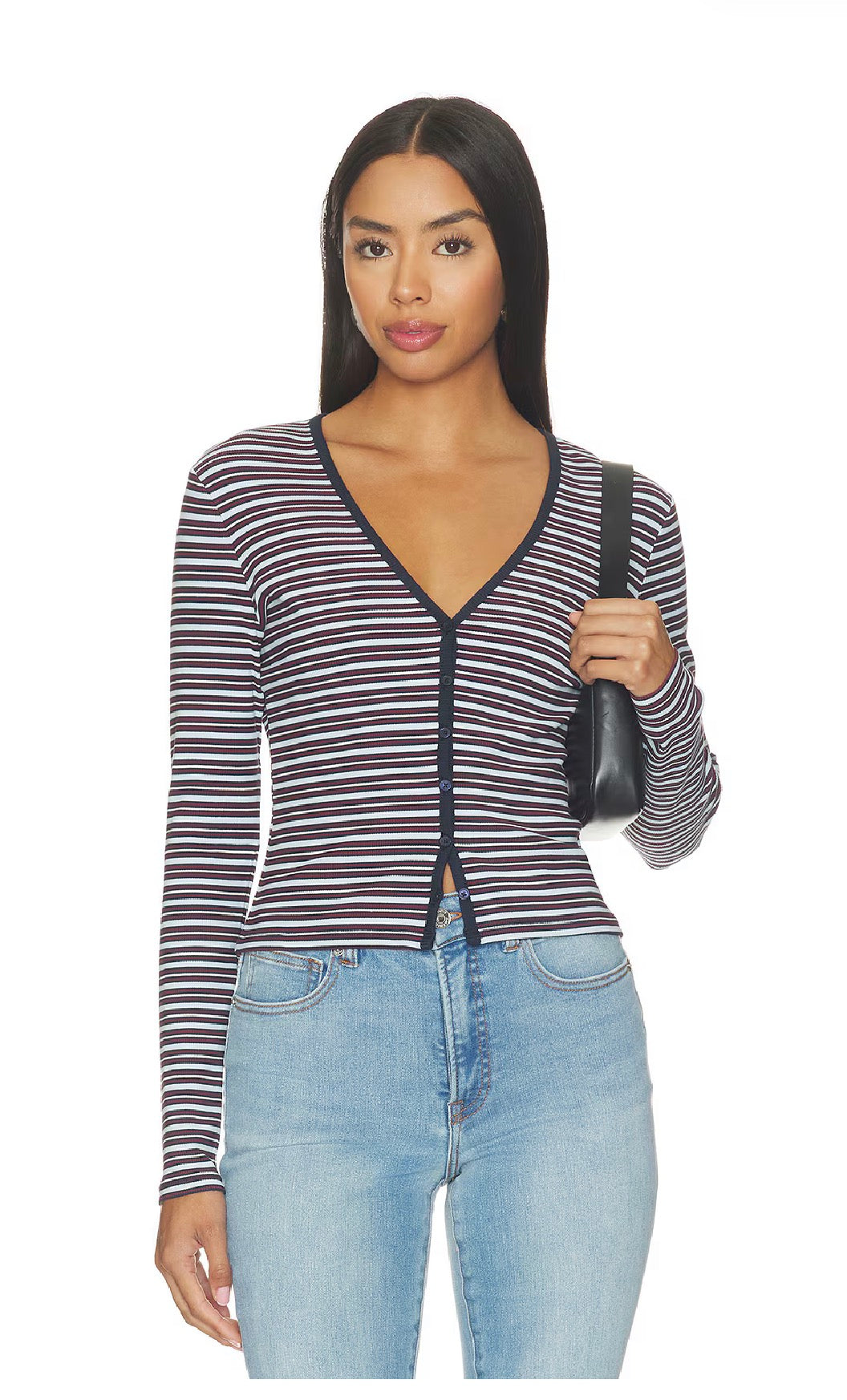 THE RIB V NECK CARDIGAN