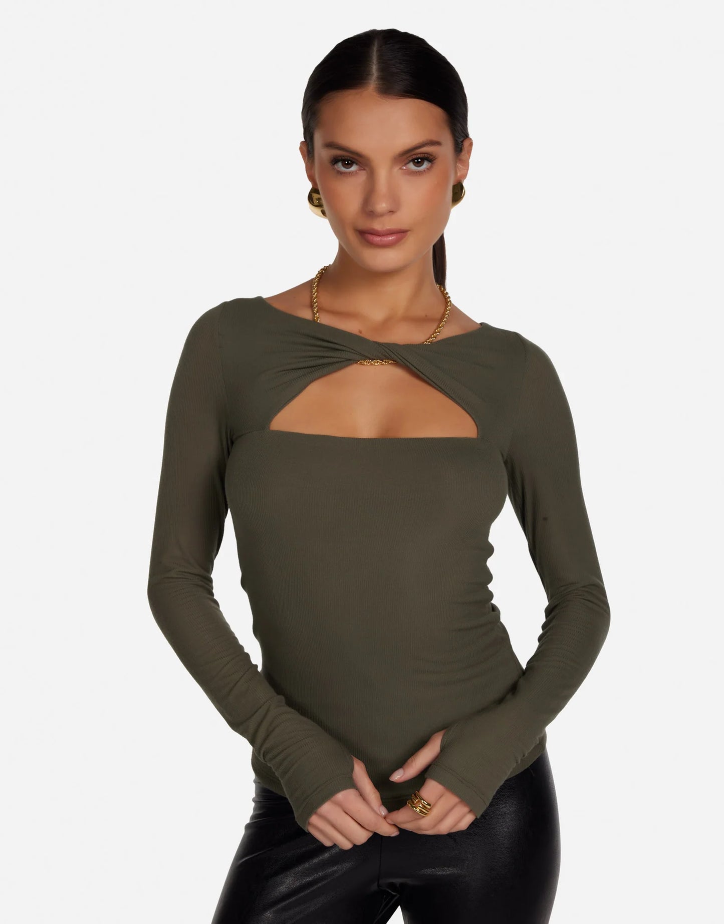 Azura L/S knotted Neck w/ Thumbholes