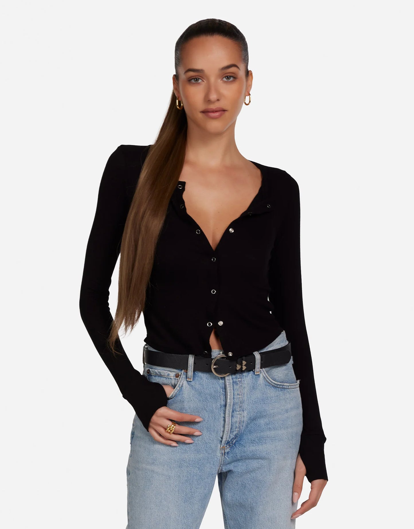 VERSCA - SNAP FRONT TEE