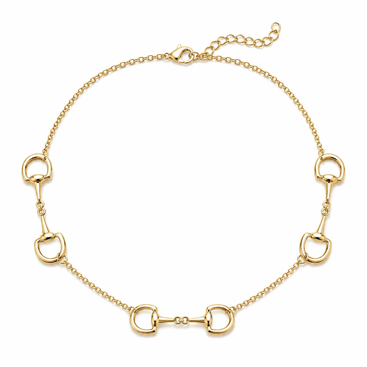 POLO LINK HORSE BIT NECKLACE - GOLD