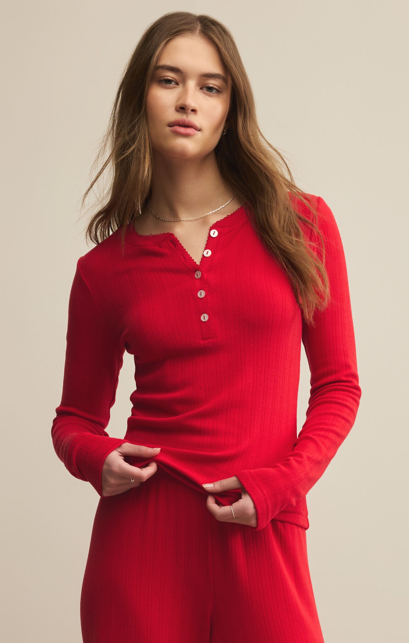 HOLLY POINTELLE LS TOP