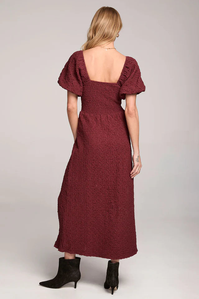 SHORT SLEEVE MIDI DRESS