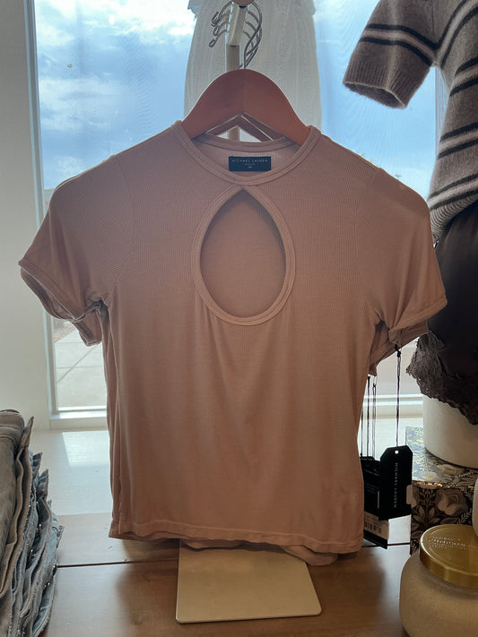ADAMS S/S KEYHOLE TEE