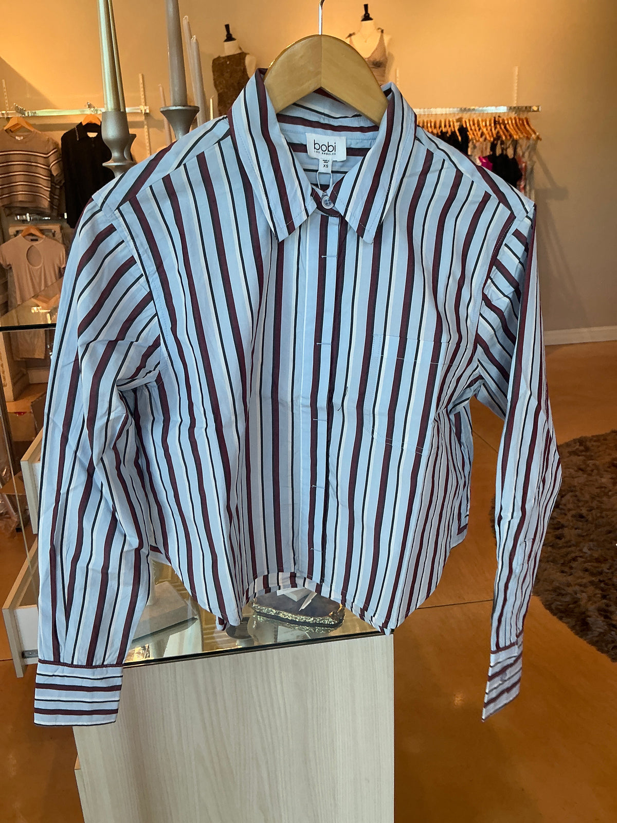 JUNE CROP BUTTON UP