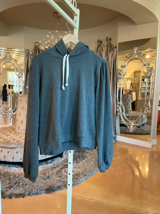 PUFF SLV PULLOVER HOODIE