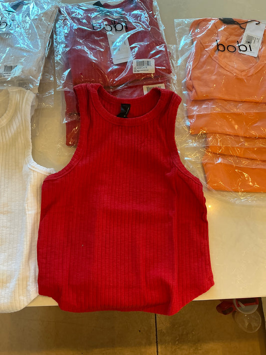 HIGH NECK HANDKERCHIEF HEM TANK