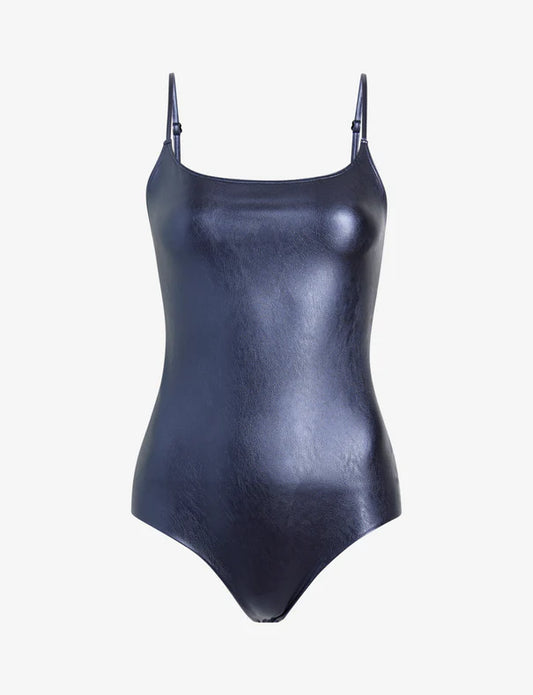 FAUX LEATHER CAMI BODYSUIT