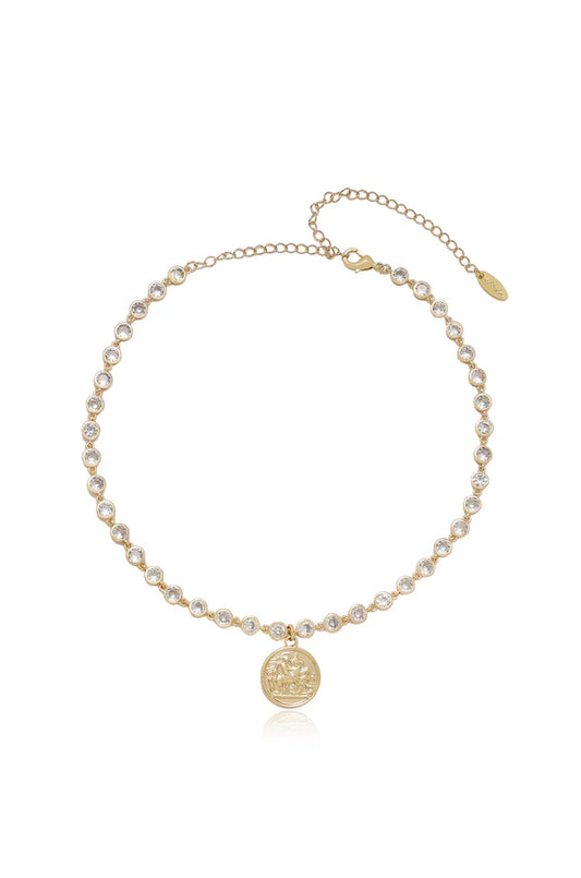 DESTINATION ANYWHERE CRYSTAL CHAIN NECKLACE