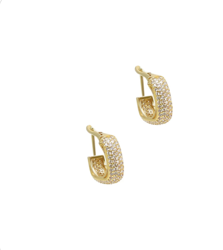 LITTLE REMINDERS CRYSTAL MINI HOOP EARRINGS