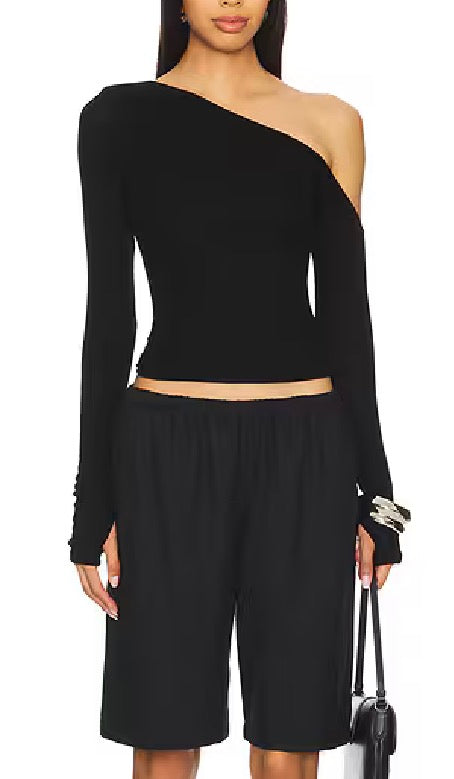 MAGDALENO- ASYMMETRICAL ONE SHOULDER TOP