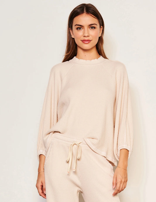 THERMAL MOCK NECK DOLMAN TOP