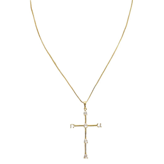 Tom’e Cz Cross Necklace