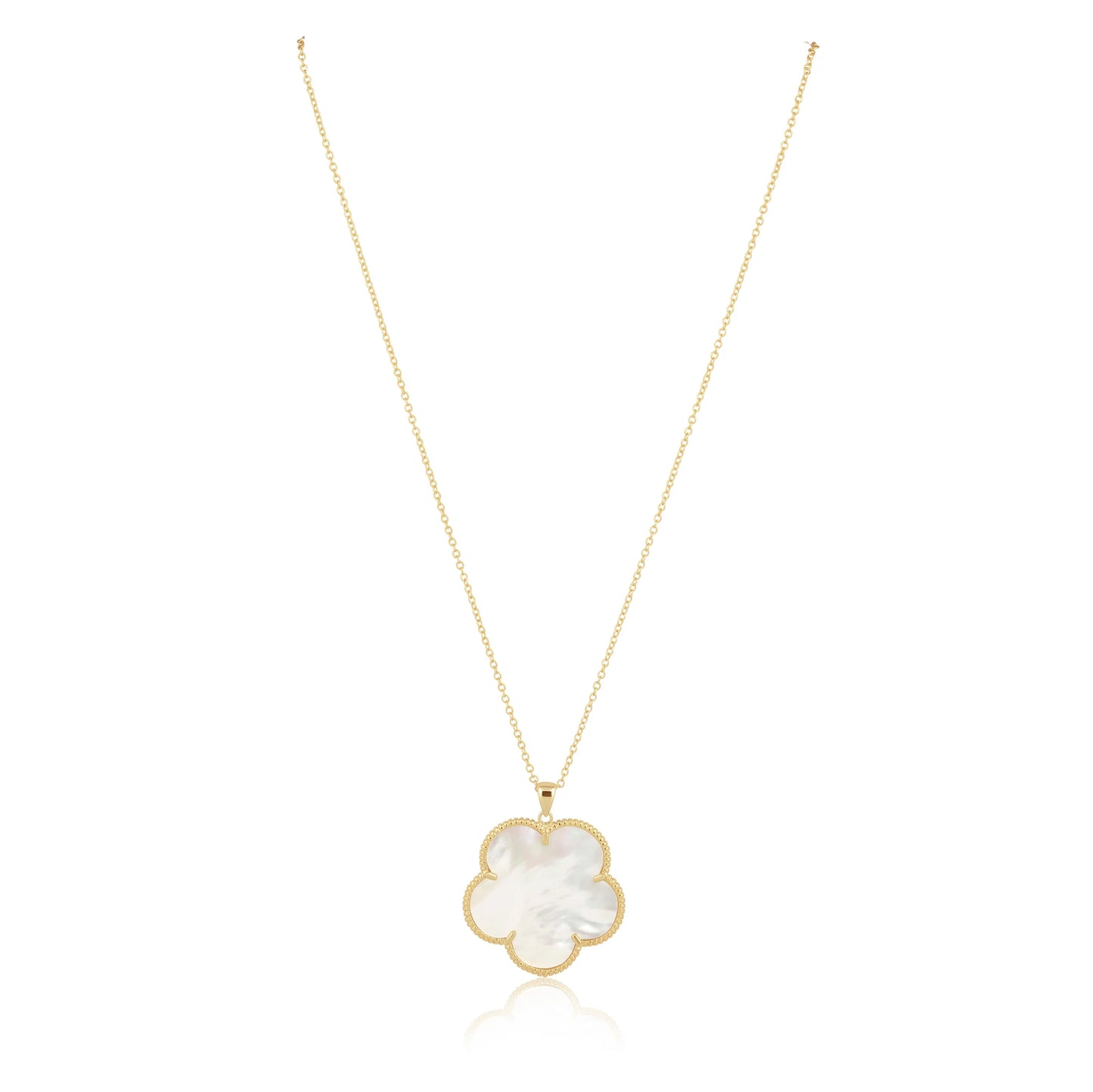 Mother of Pearl Clover Necklace