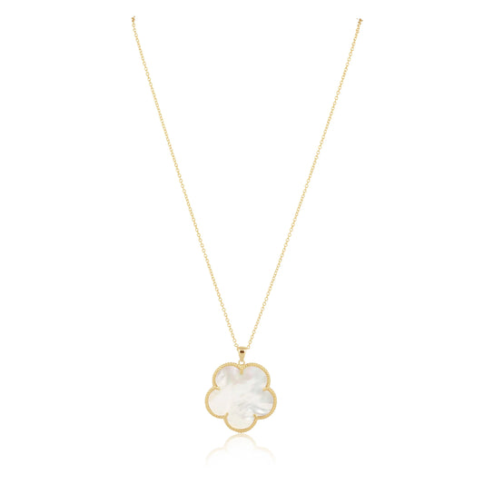 Mother of Pearl Clover Necklace