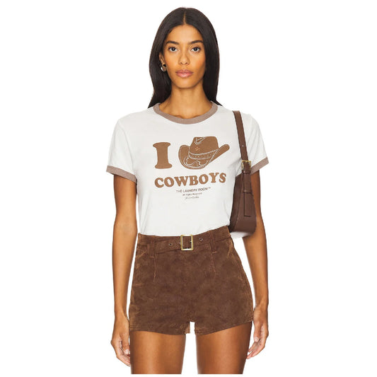 I Heart Cowboys -Perfect Ringer Tee-