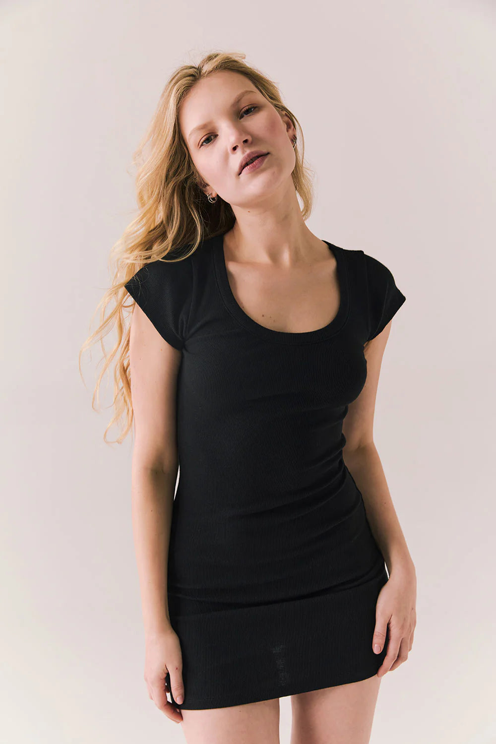 RPET VINTAGE RIB DARTMOUTH MINI DRESS