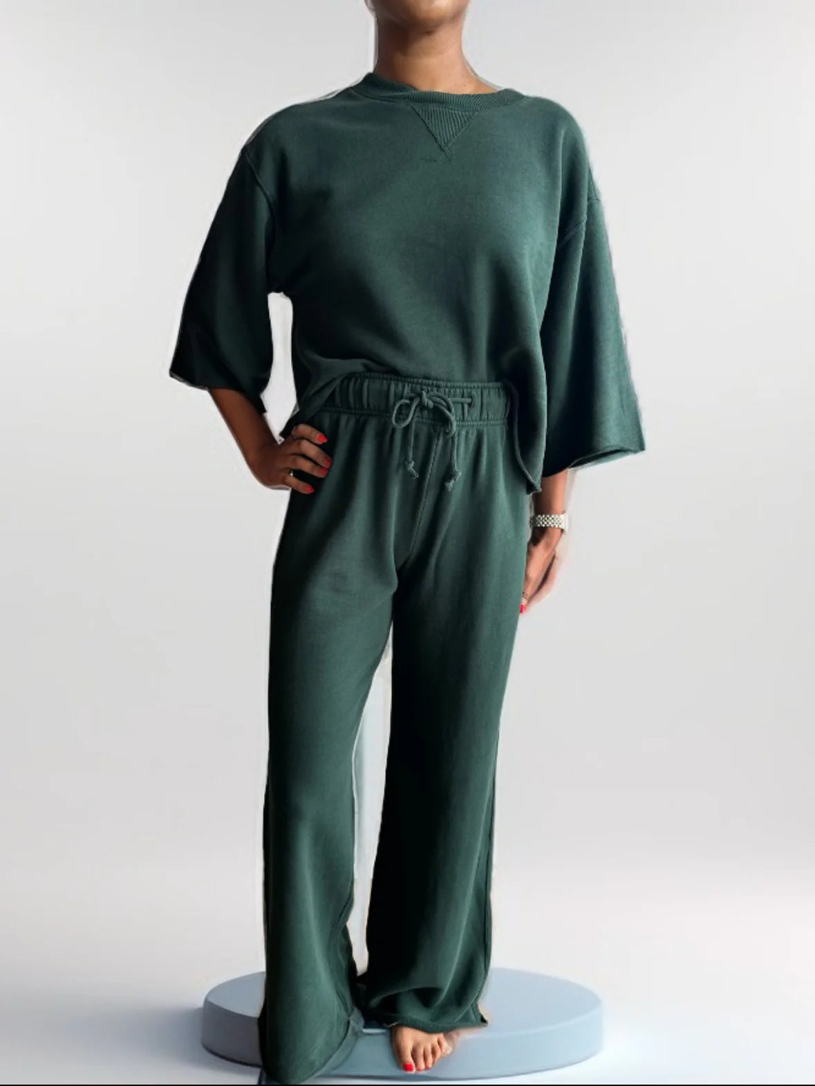 WIDE LEG DRAWSTRING PANT