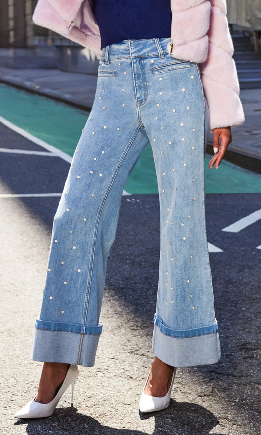 RAQUEL CRYSTAL STUD JEANS