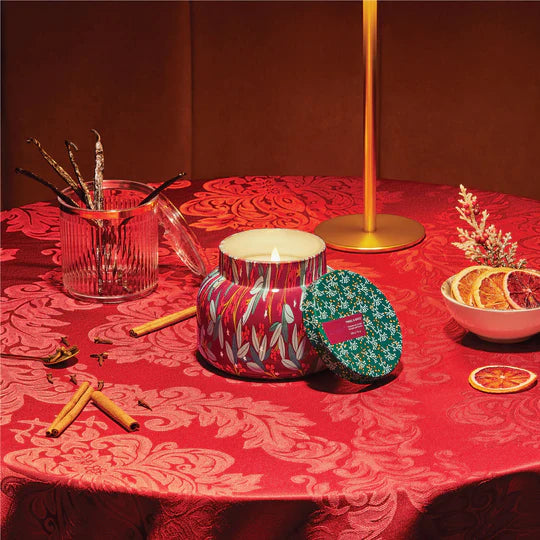 HOLIDAY PATTERN PLAY- TINSEL & SPICE SIGNATURE JAR, 19 OZ