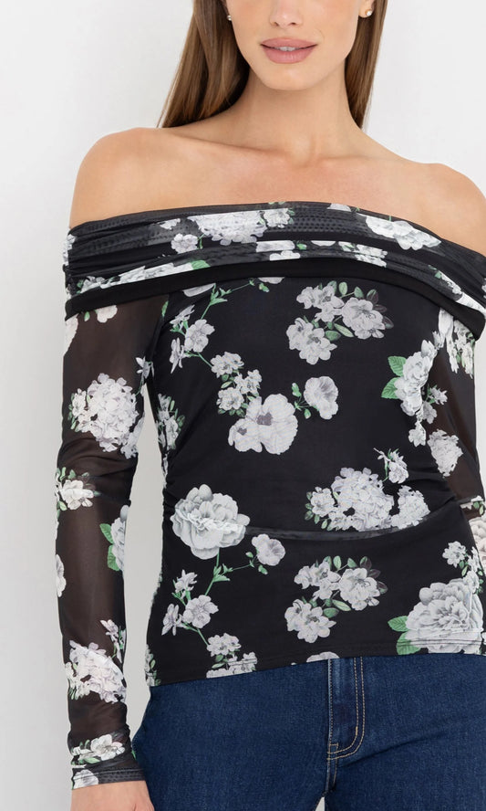 ROMEO FLORAL MESH TOP