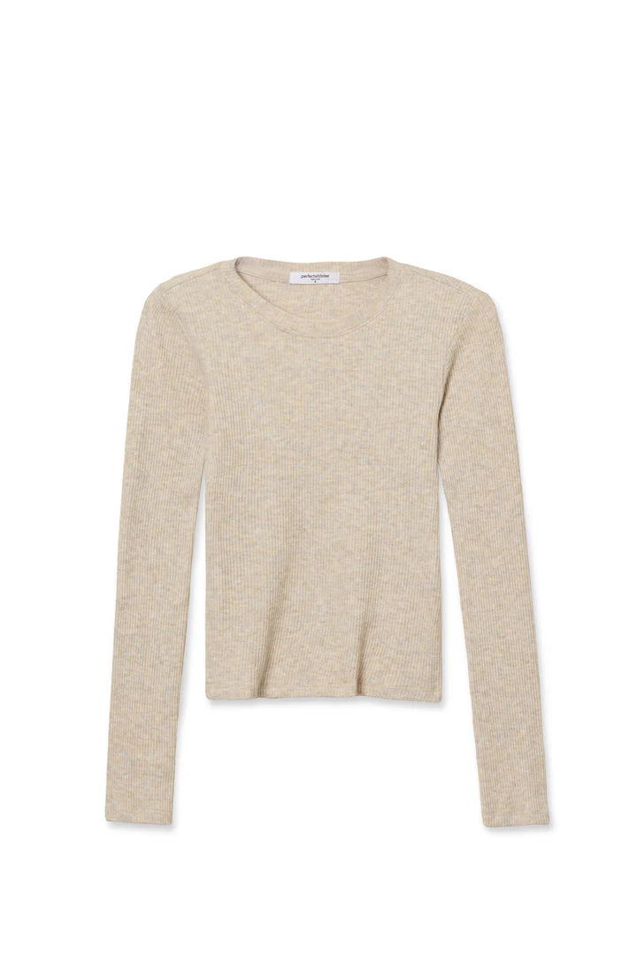 JOLIE- SWEATER RIB LONG SLEEVE CREWNECK
