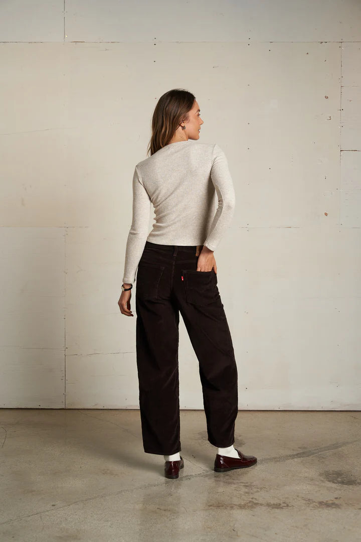 JOLIE- SWEATER RIB LONG SLEEVE CREWNECK