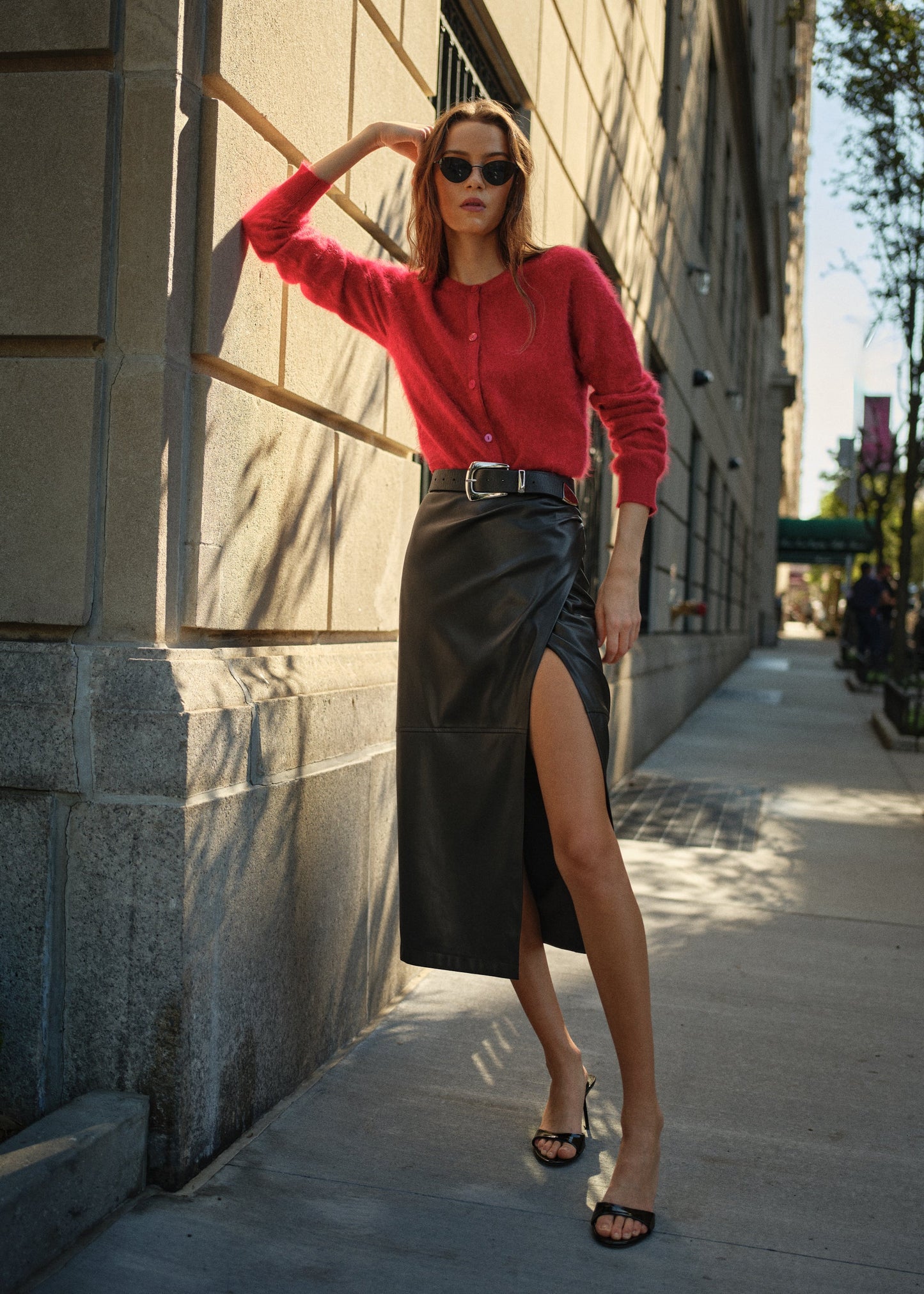 LORENA VEGAN LEATHER SKIRT
