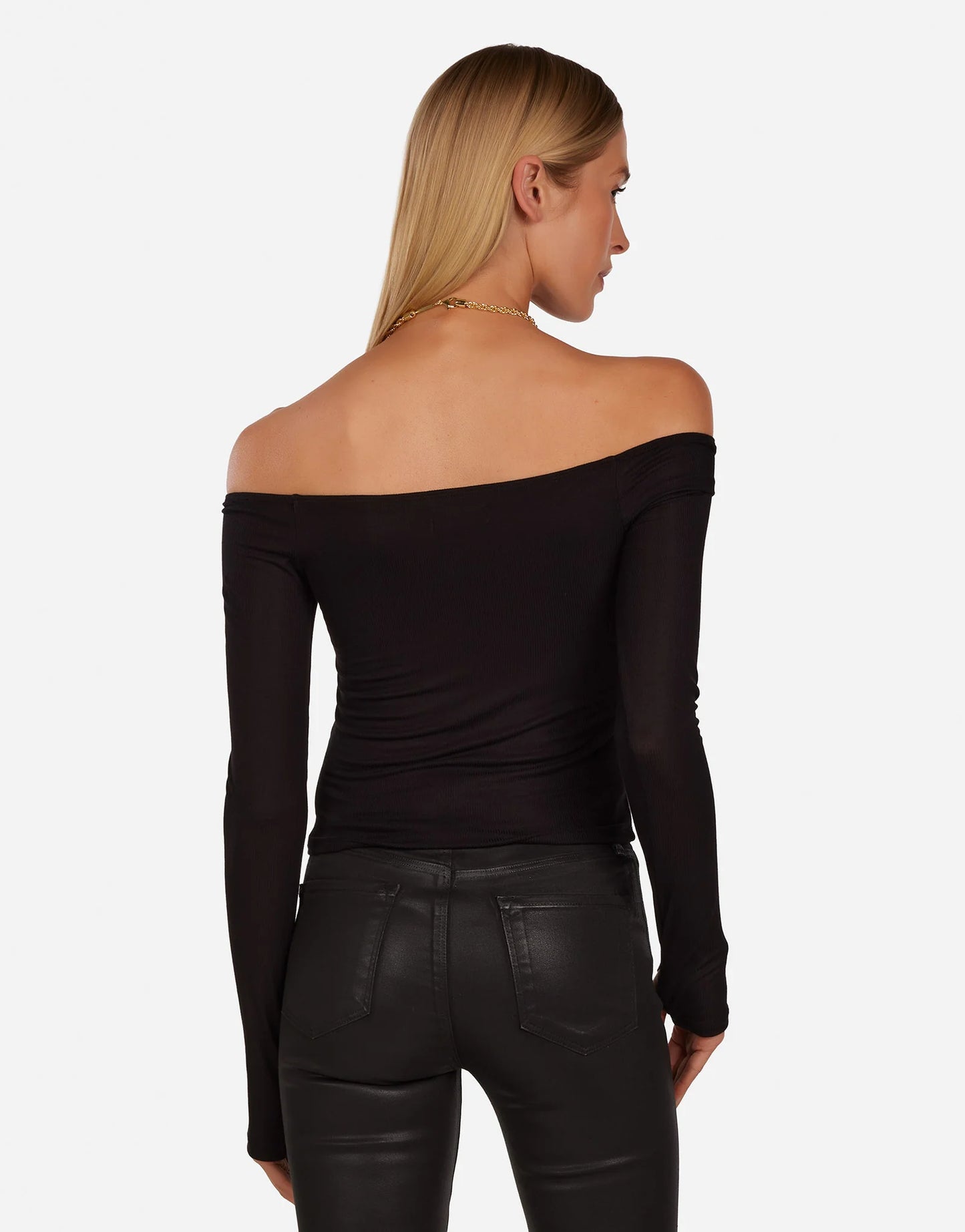 NORBERT- L/S CROP OPEN SHOULDER