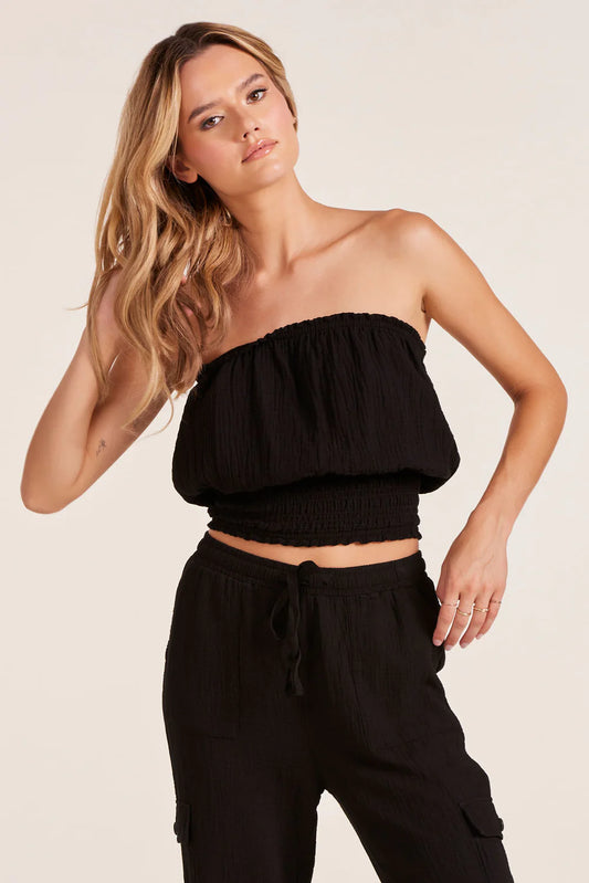 Bobi Black Smocked Tube Top
