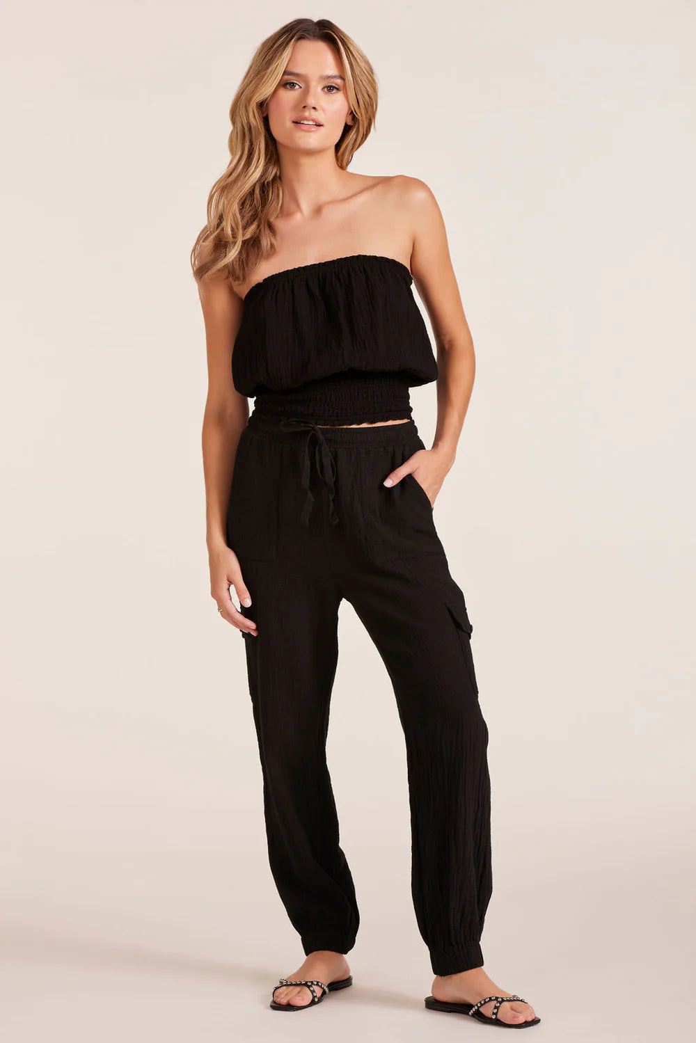 Bobi Black Smocked Tube Top