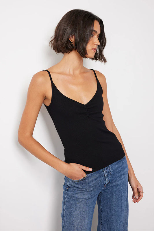 SHIRRED FRONT CAMI