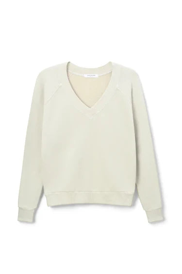RELAXED FRENCH TERRY V NECK SWEATSHIRT
