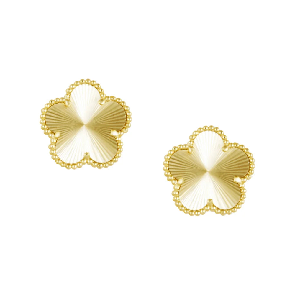 ADELINE CLOVER STUD EARRING - GOLD