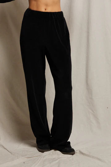 HOLLY VELOUR WIDE LEG PANT