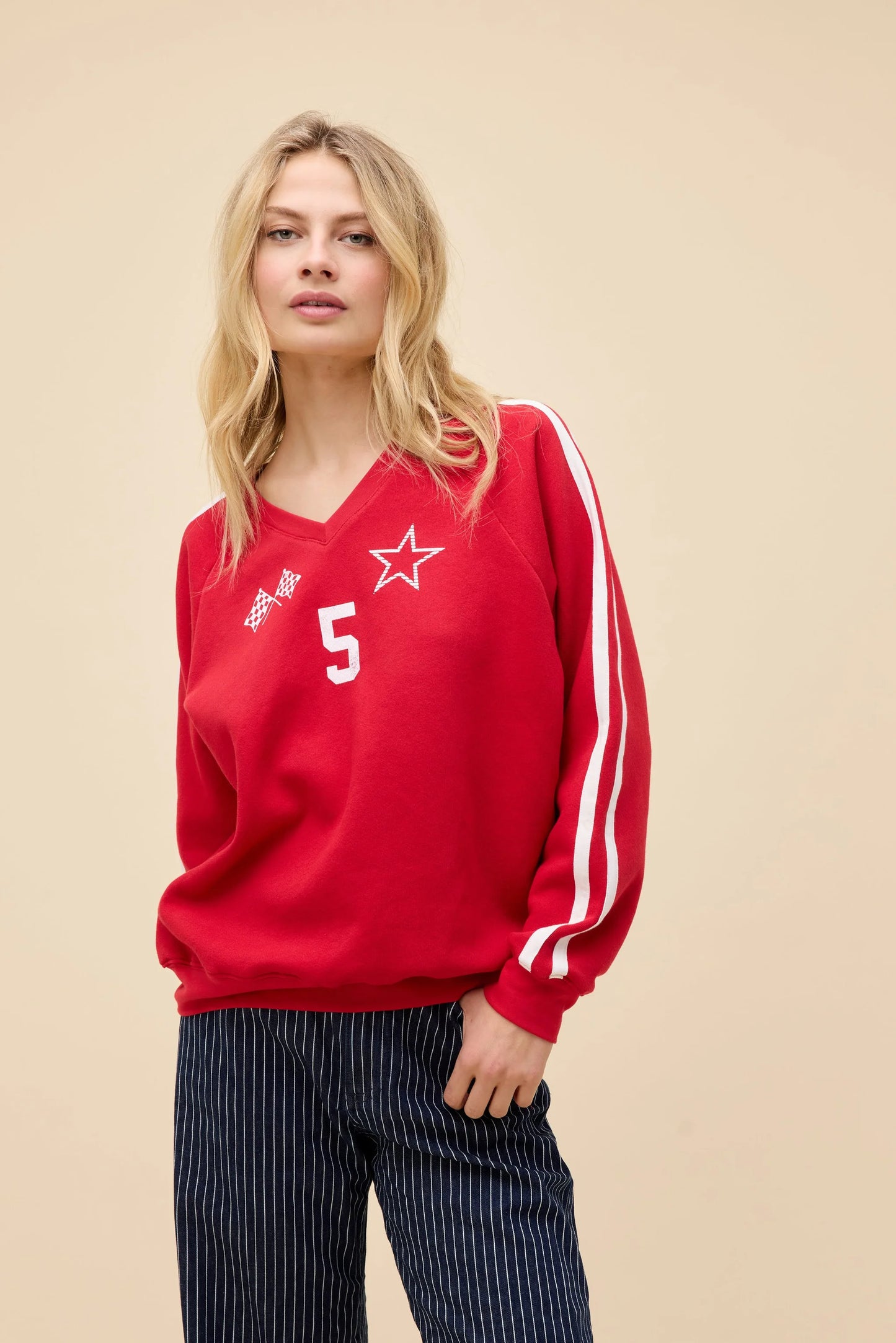 5 STAR RACING V-NECK SWEATSHIRT