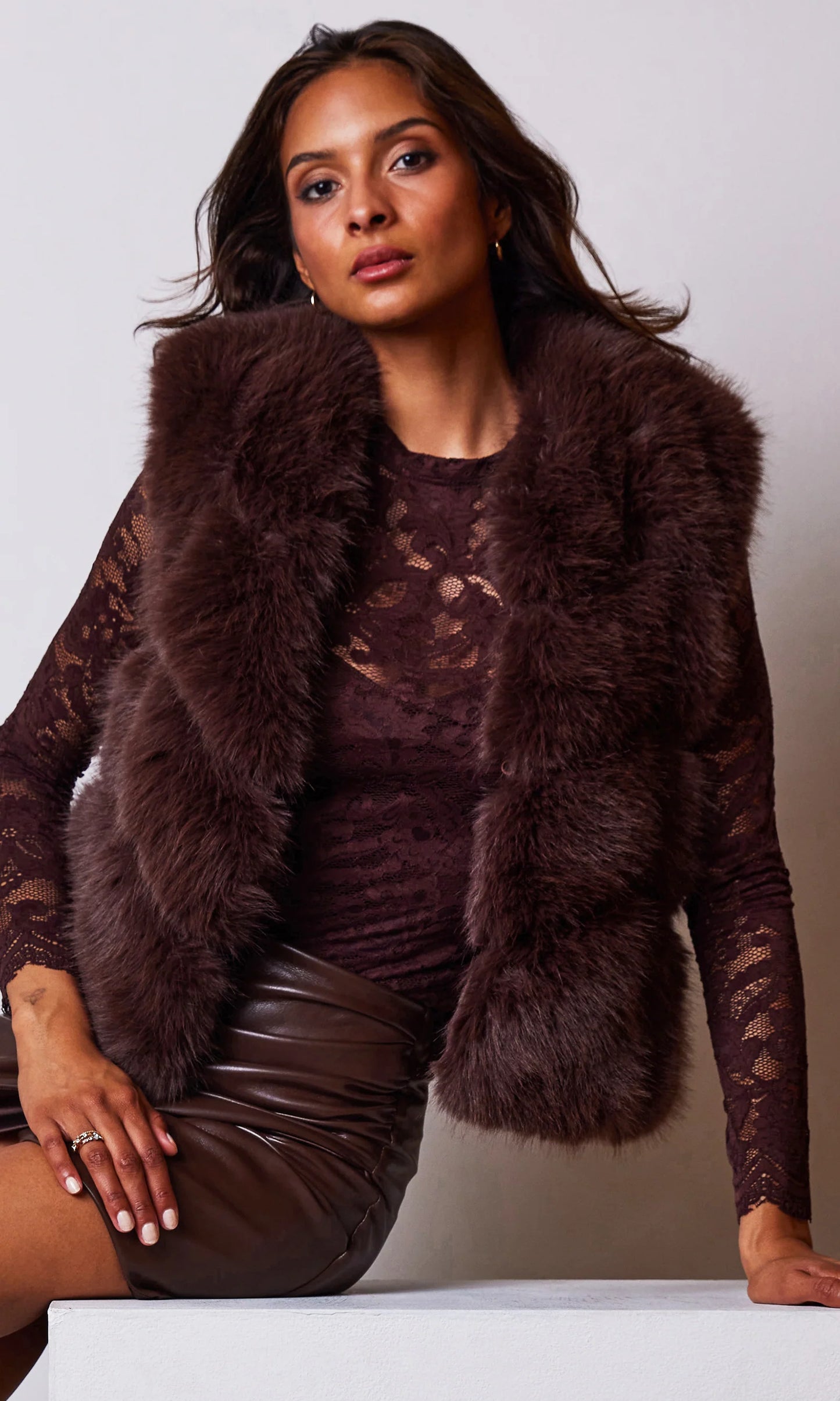 ROSARIO FAUX FUR VEST