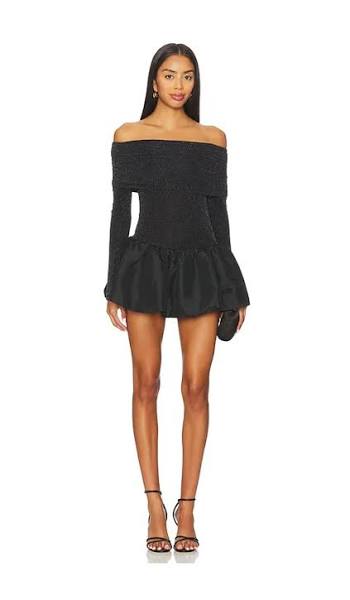 CHARLIZE MINI DRESS BLACK DANCING QUEEN SHINE