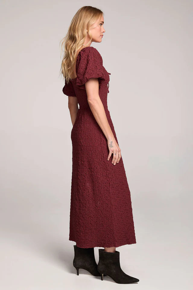 SHORT SLEEVE MIDI DRESS