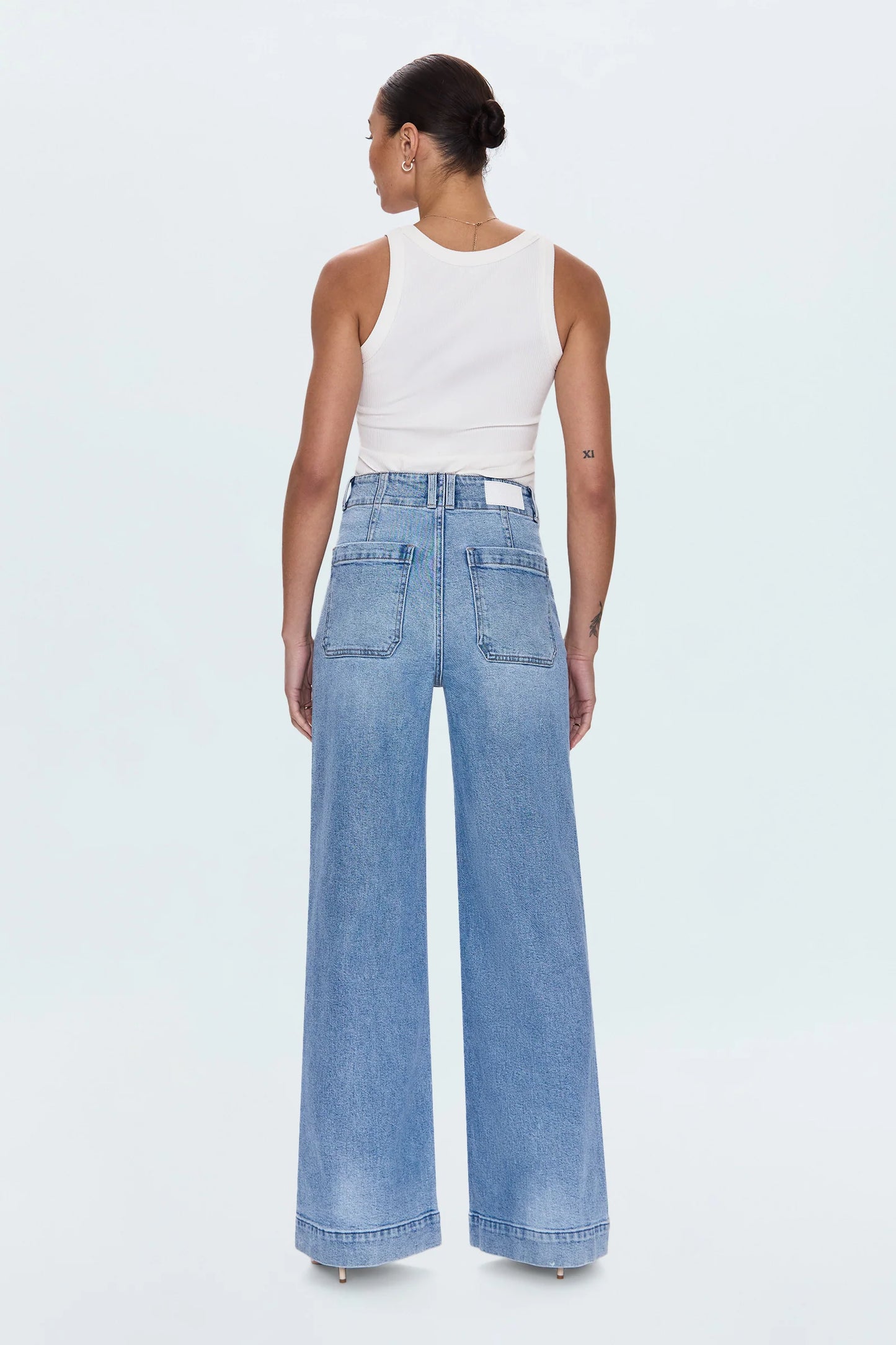 LANA DBL BUTTON HIGH RISE ULTA WIDE LEG JEAN
