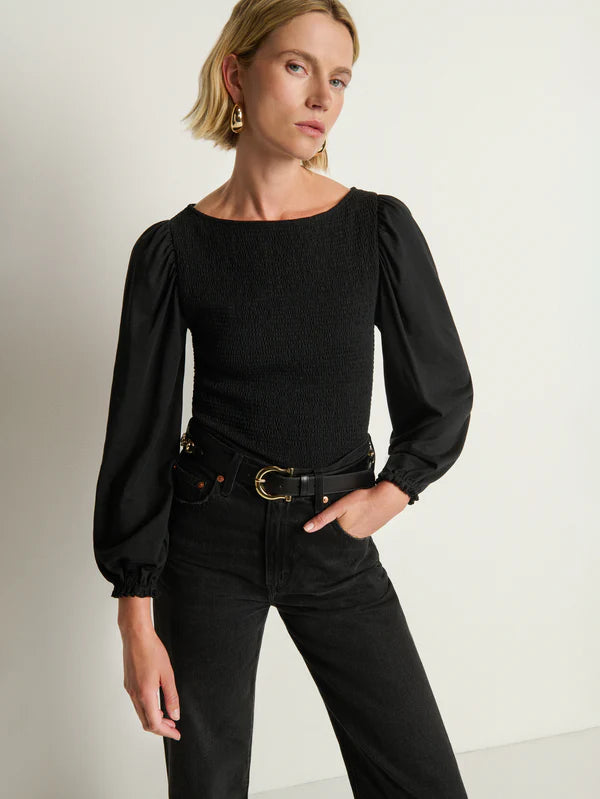 AIDAN SMOCKED BLOUSE
