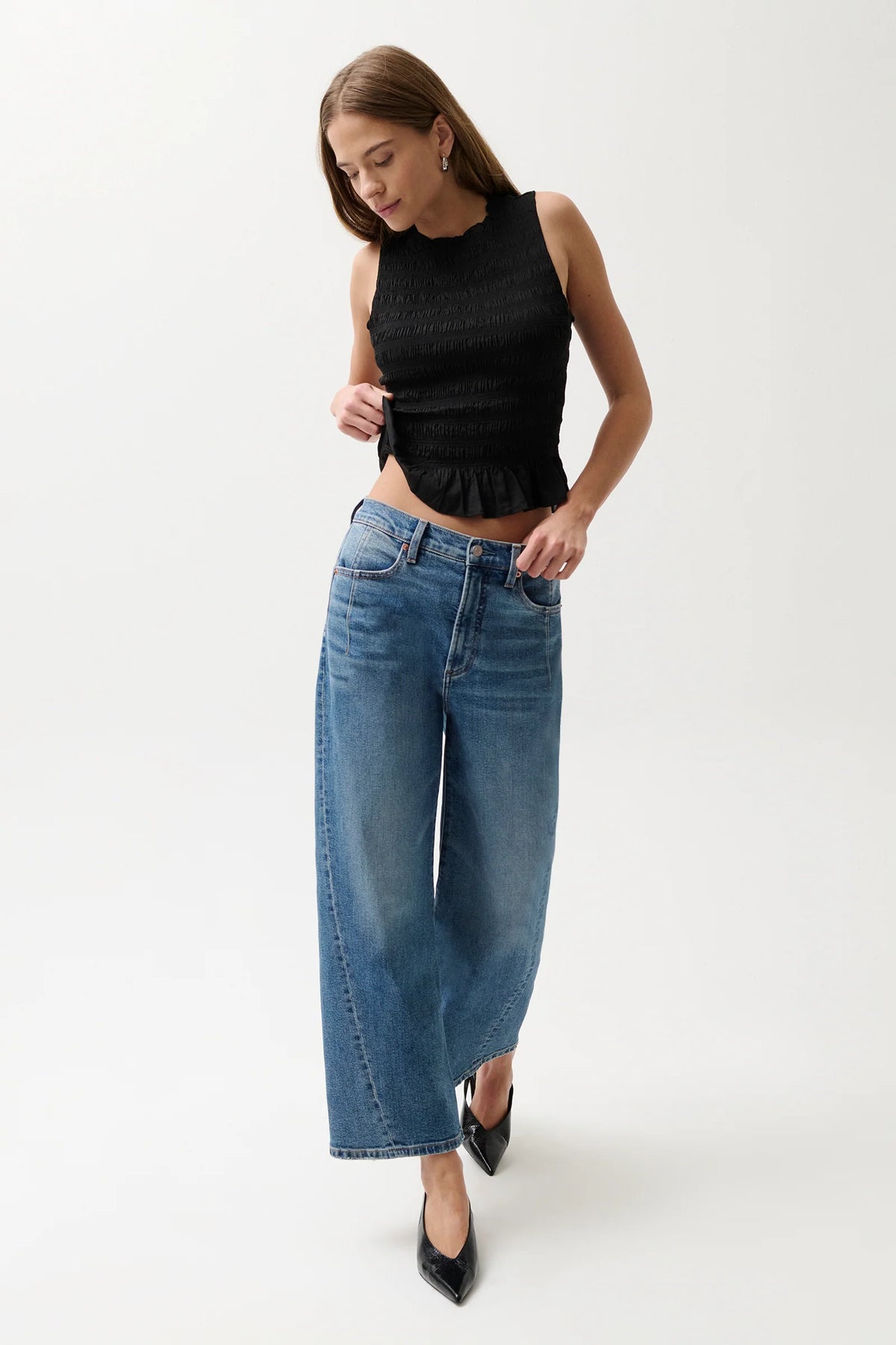 KYRA HIGH RISE BOWED WIDE LEG