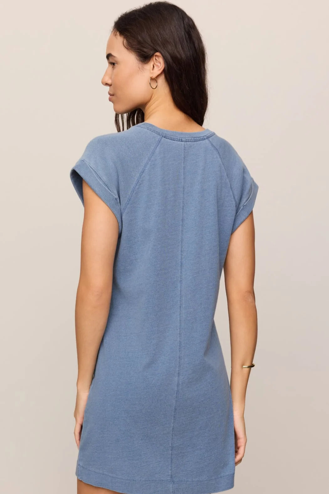 TATE JERSEY DENIM MINI DRESS