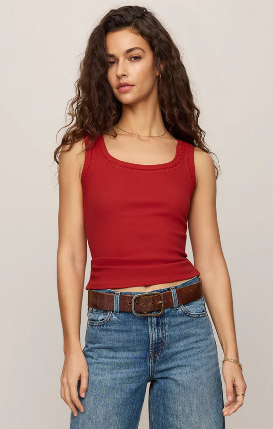 LARKIN EMBROIDERED TANK