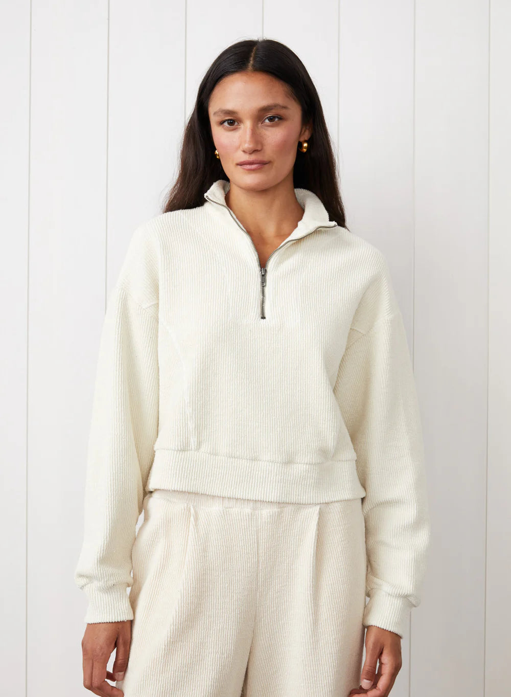 JASPER KNIT CORD HALF ZIP PULLOVER