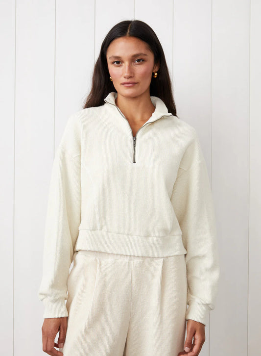 JASPER KNIT CORD HALF ZIP PULLOVER