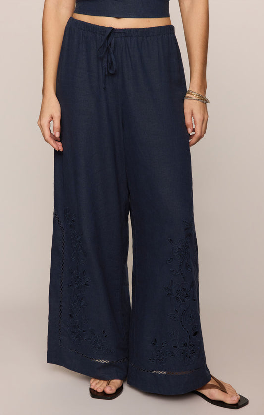 SID EMBROIDERED WOVEN PANT